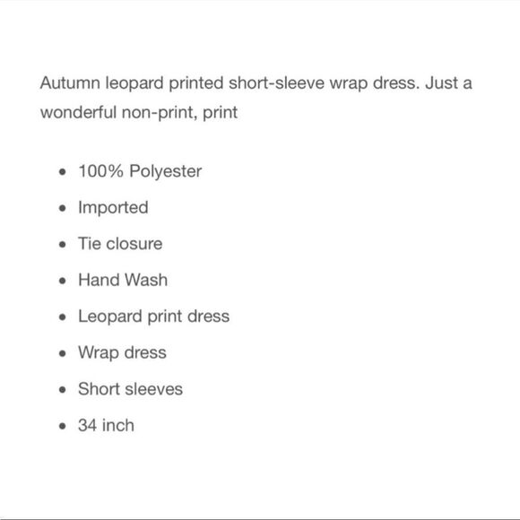 Cupcakes & cashmere leopard print wrap dress M - Picture 10 of 11